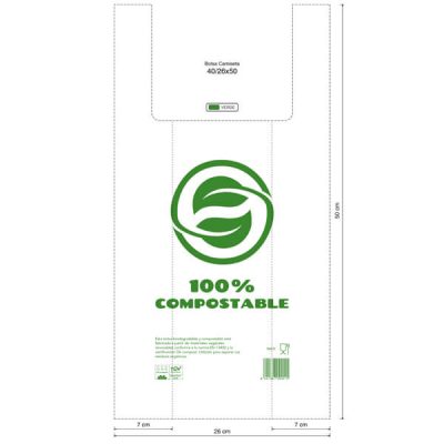 Bolsa compostable biodegradable