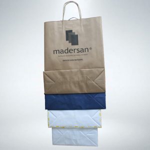 Bolsas de papel asa rizada