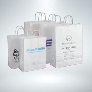 Bolsas de papel asa rizada