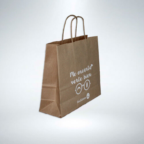 Bolsas de papel asa rizada